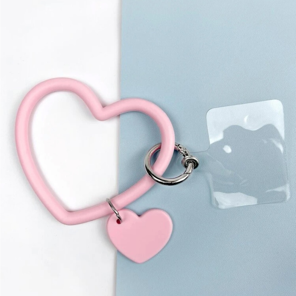 Heart Design Phone Lanyard With Fixing Card